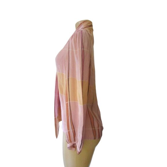 Vtg. Francesca of Damon for Slarington Silk Button Down Long Sleeve Blouse Sz 8 - Picture 3 of 6
